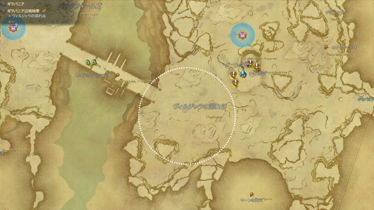 ガゼル出現場所マップ