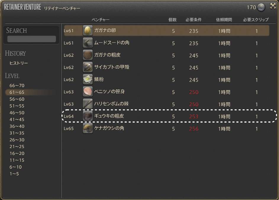 ギュウキの粗皮のリテイナーベンチャー表