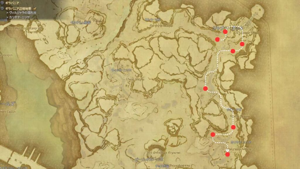 セイクレッド・マーリドの周回ルート