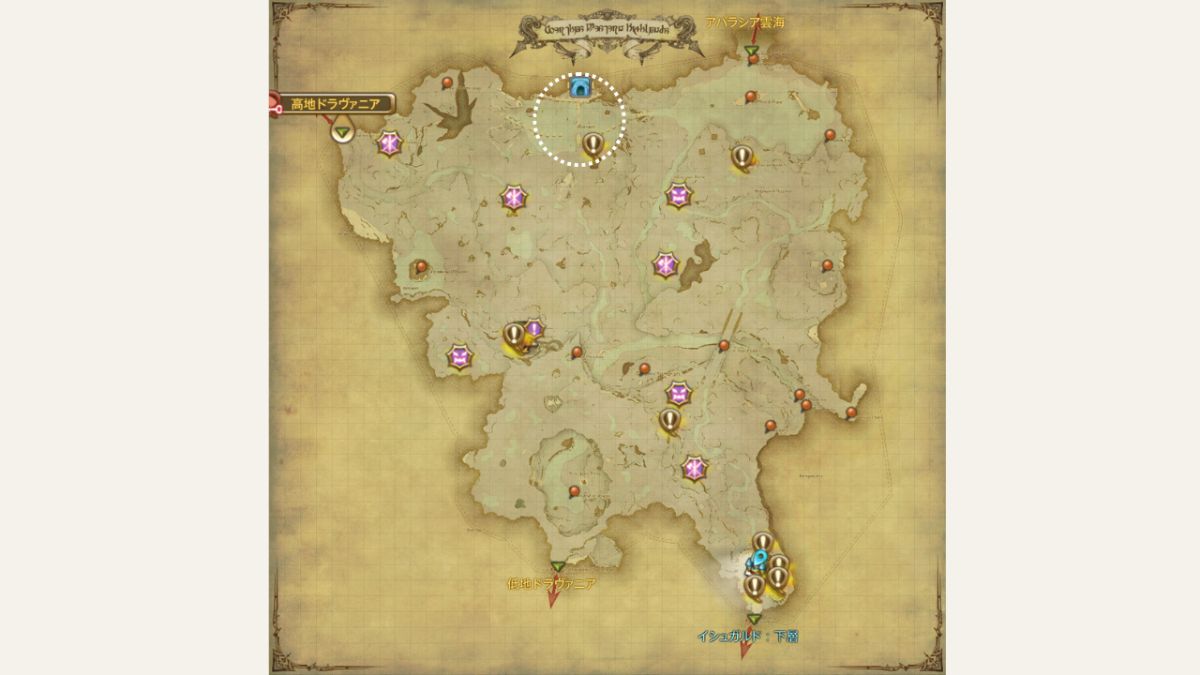 ジェラート出現場所マップ