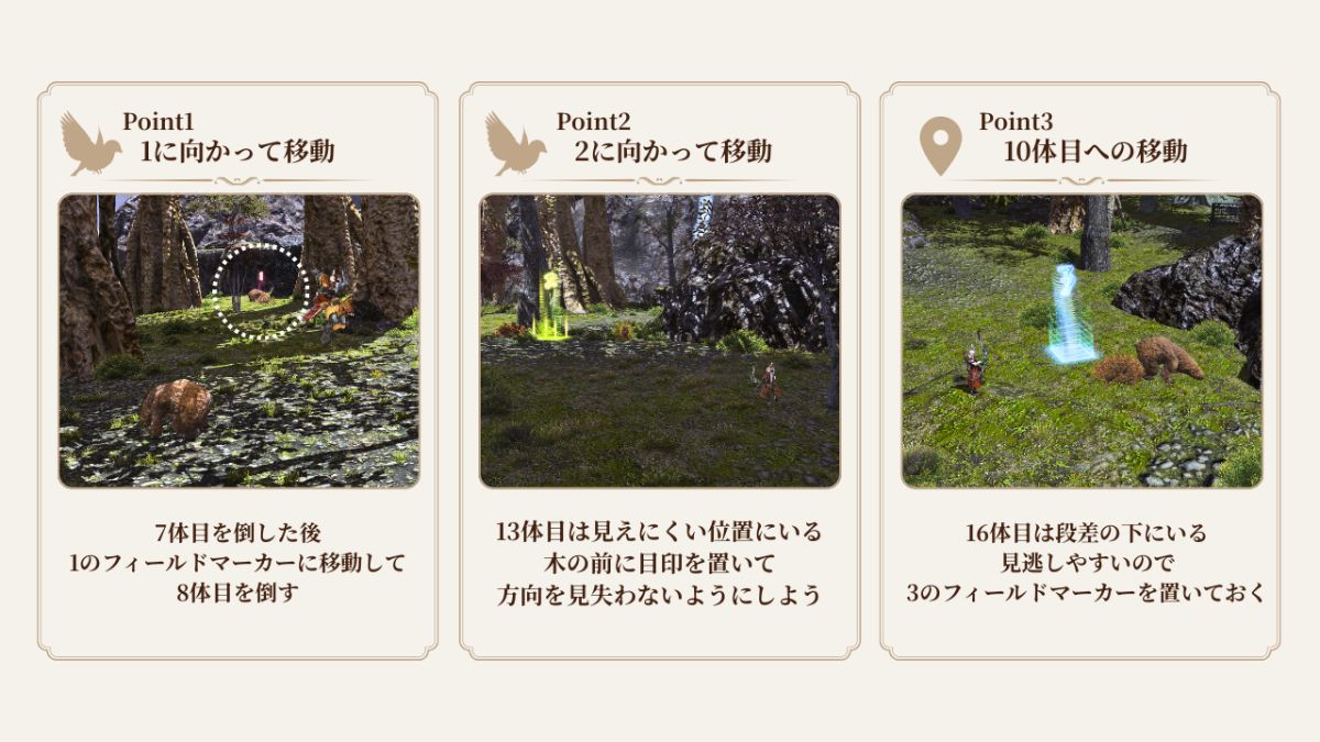 ブラウンベアー狩りの3ポイント