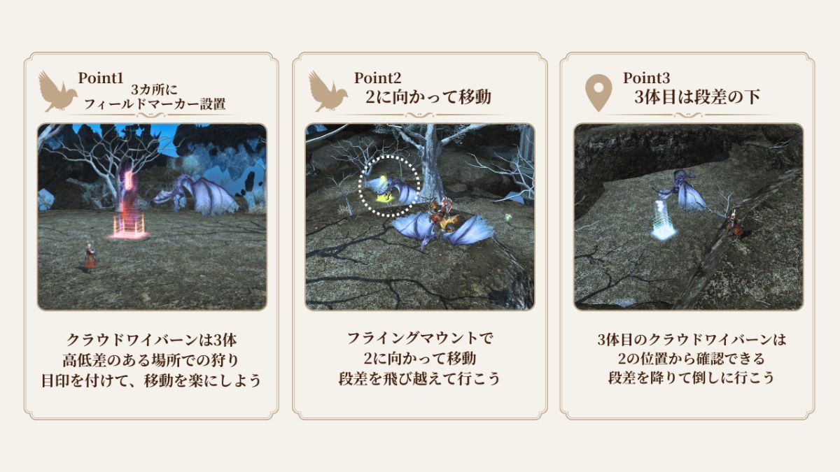 クラウドワイバーン狩りの3ポイント