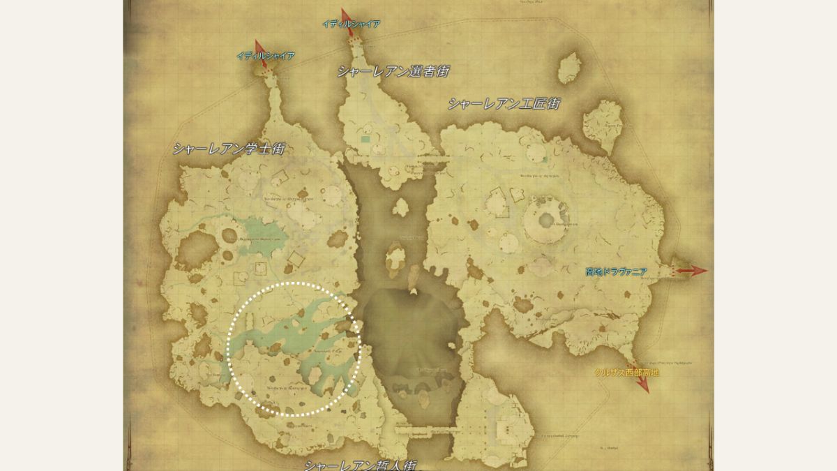 オーケアニス出現場所マップ