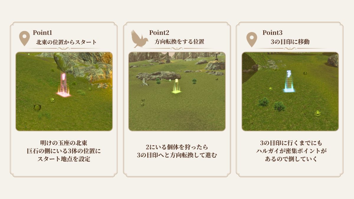 ハルガイ狩りの3ポイント